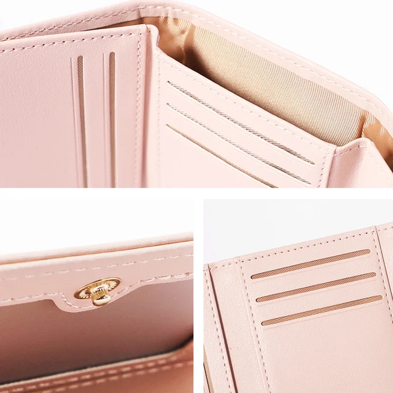 Creative Cartoon Luck Duck Design Women's Wallet PU Leather Bank Card Holder Kawaii Short Fold Wallets Cash Clip Women's Purses 5