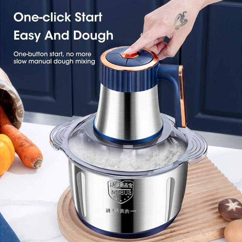5L Electric Meat Grinders 304 Stainless Steel Food Crusher Multifunctional Vegetable Slicer Chopper Mincer Baby Food Processor 5