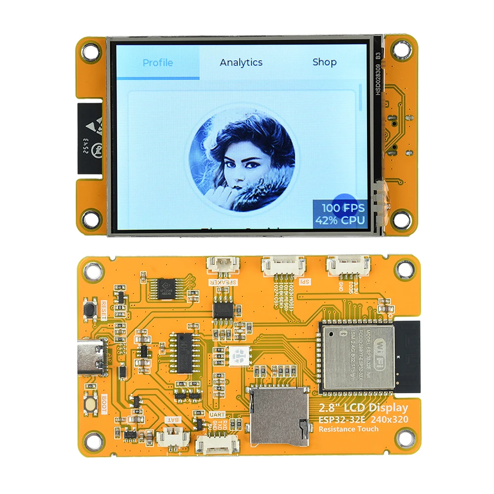 โมดูลจอสัมผัส TFT ESP32 หลากหลายขนาด 2.8-4 นิ้ว