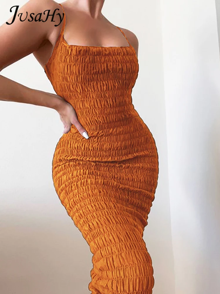 

Женское Плиссированное Платье-миди без рукавов, с квадратным вырезом