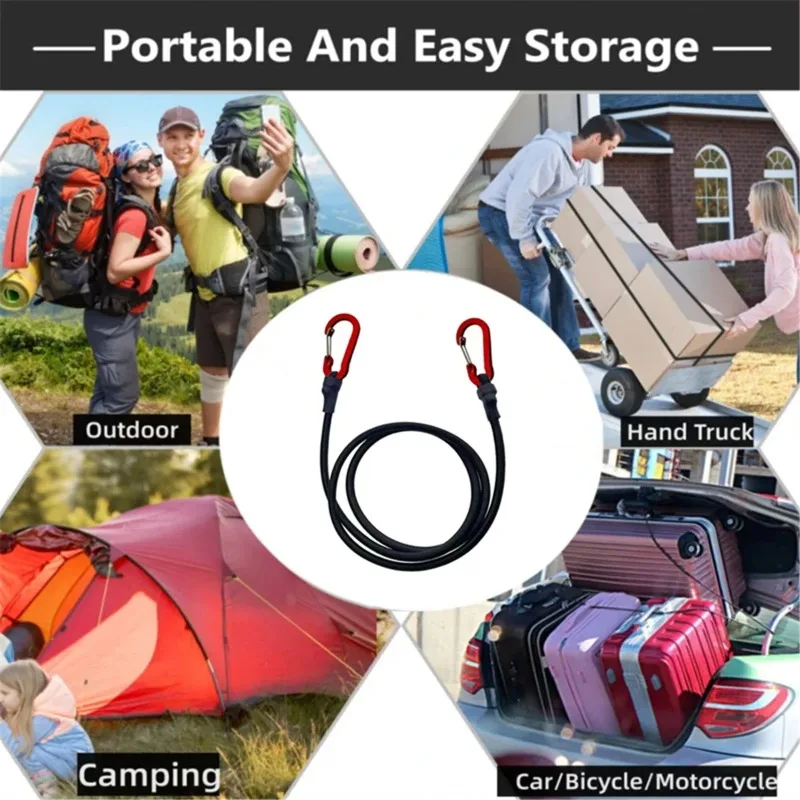 Elastic Camping Ropes, Luggage Straps,Motorcycle Straps, Tent Straps, Cargo Straps, and Fixed Zip Ties Suitable for Home Camping