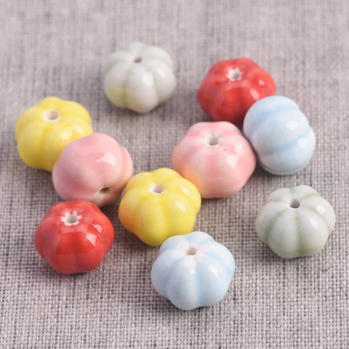 5pcs Round Pumpkin Shape 13x10mm Handmade Glaze Ceramic Porcelain Loose Spacer Beads For Jewelry Making DIY Findings 5pcs non inductive ceramic cement resistor 5w 0 01 0 015 0 022 0 02 0 025 0 03 0 047 0 05 ohm 0 01r 0 015r 0 022r 0 02r 0 025r