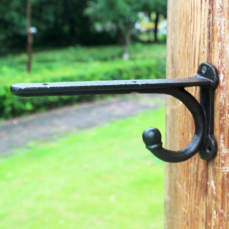Suporte de parede de ferro fundido artesanal para prateleira