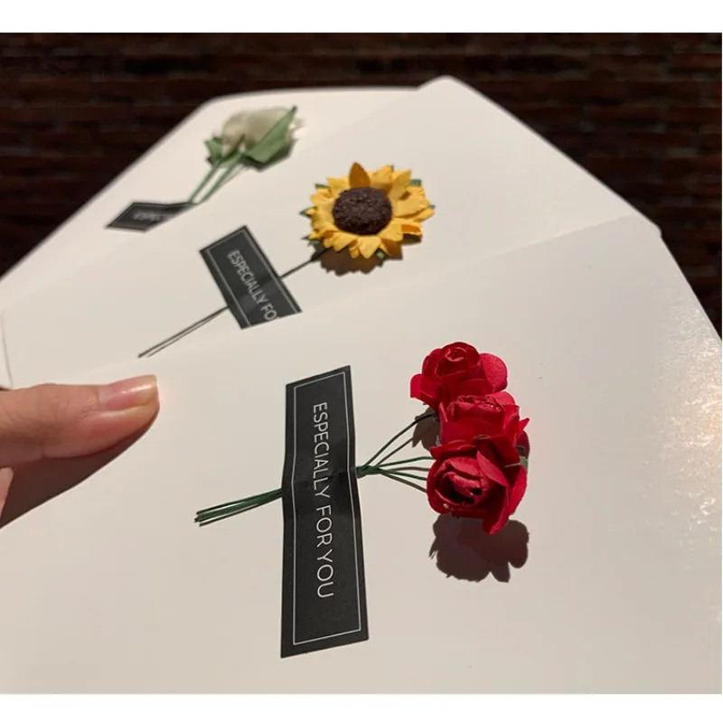 6 Stück 3D-Blumenkarten, Muttertags- und Abschlussgrußkarten mit ewigen Blumen, für Hochzeitsgeschenke, Muttertagsblumen – Detail 8