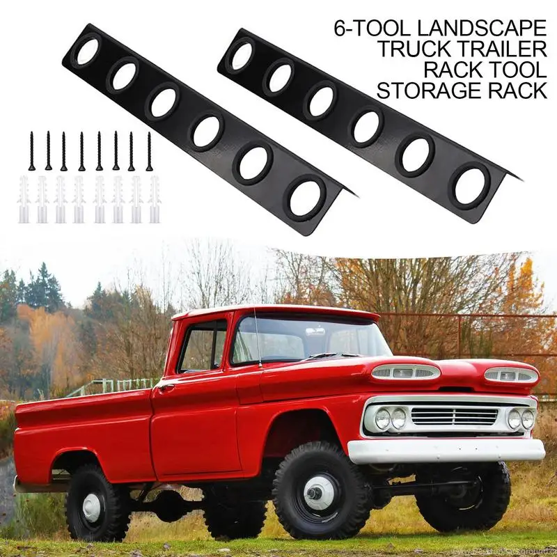 

Стойка для прицепа, держатель для лопаты для грузовика, 6 инструментов, сверхпрочная стойка для хранения лопаты, лопата для грузовика с резиновыми аксессуарами для грузовика