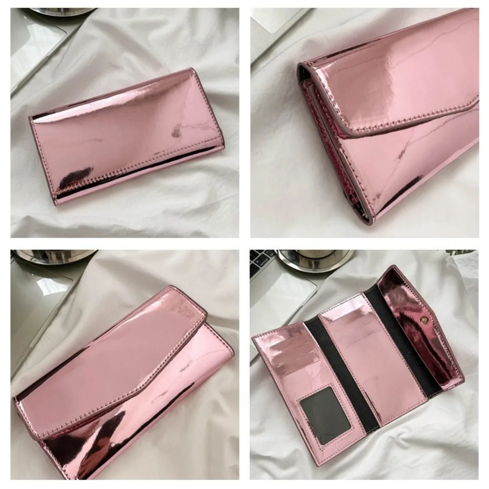 Tragbare PU-Leder Geldbörse mit langem Reißverschluss, Damen-Clutch, leichte Handgelenktasche für Frauen, orientiert auf die weibliche Bedürfnisse. – Detail 8