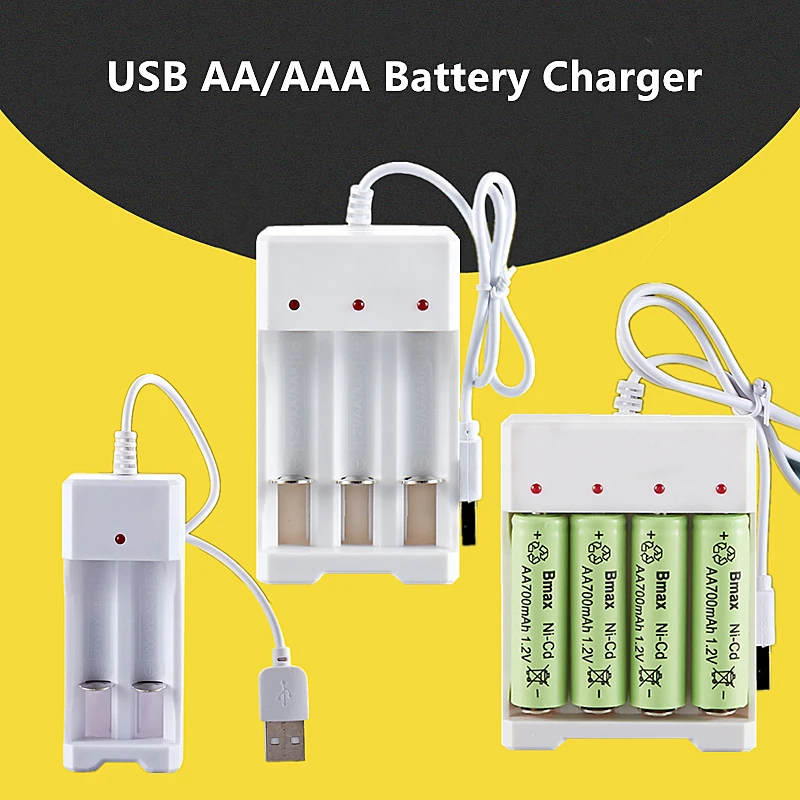 Universele Usb Output Battery Charger 2/3/4 Slot Adapter Voor Aa/Aaa Batterij Oplaadbare Quick Charge Batterij Opladen - AliExpress