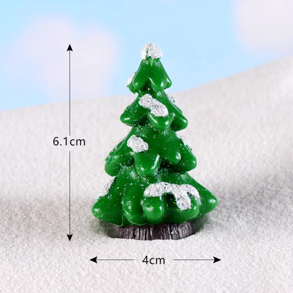 Festive Resin Miniature Holiday Figurines: Snowman, Santa, Christmas Tree, Reindeer Ornaments Perfect