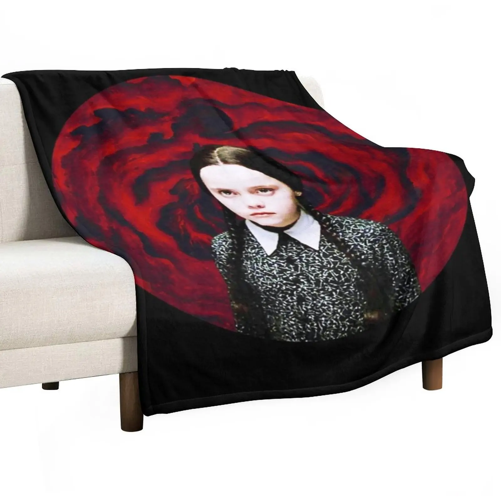 

Wednesday Addams Hellscape: Happy at Home...icons Throw Blanket Loose Blanket Blankets For Sofas