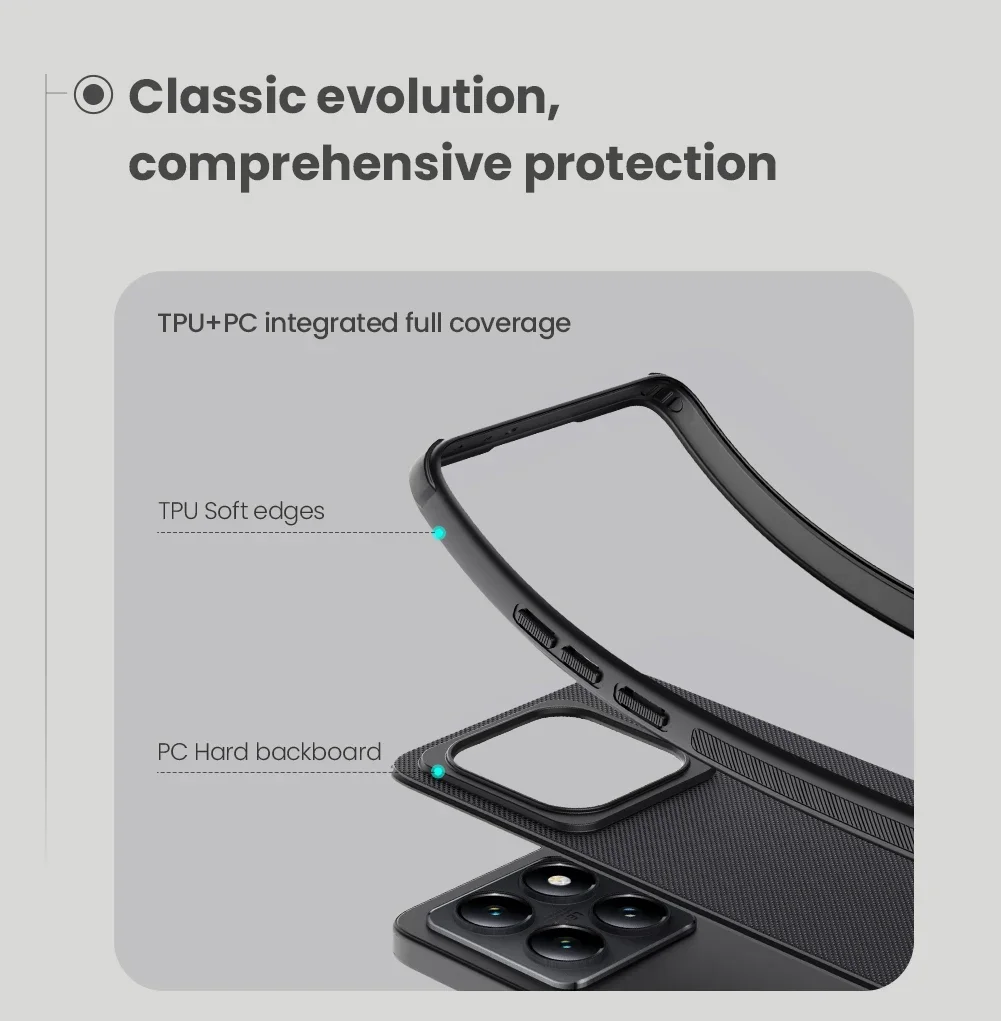Nillkin for Xiaomi Mi 14T Pro / 14T 5G Case Super Frosted Shield Pro Hard PC Panel Soft Frame 360 Shockproof Cover for Mi14T 4
