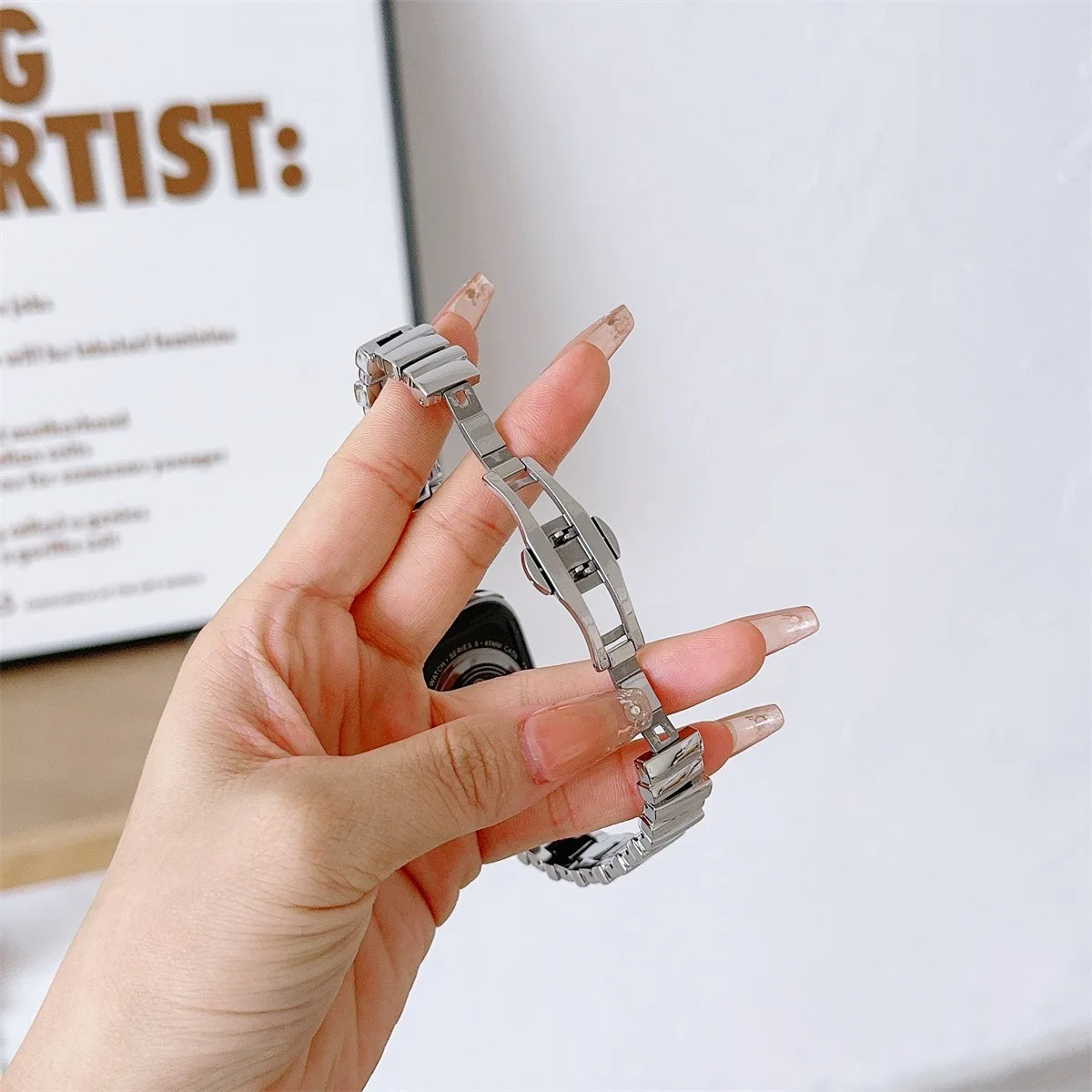 Cinturino per orologio per iWatch 42/44/45/46/49mm 38/40/41mm Cinturino per orologio in metallo alla moda per serie di orologi Ultra2 Serie 10/9/8/7/6/5/4/3/2/1_voghion.com