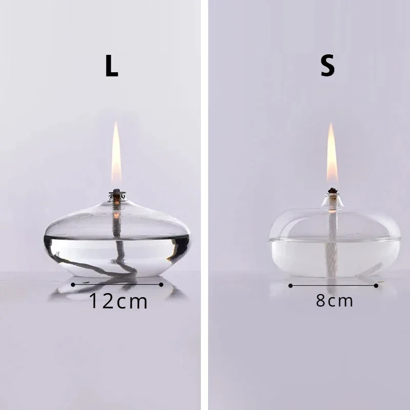 Transparente Glas Kerzenhalter Öllampe Kerzenlicht Kerzenhalter mit Docht Esstisch Kerze rustikale Weihnachten Home Dekoration