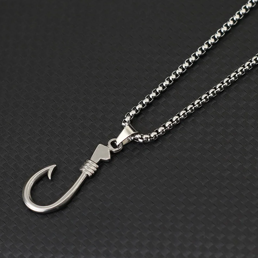 Stainless Steel Anchor Skull Necklace for Men