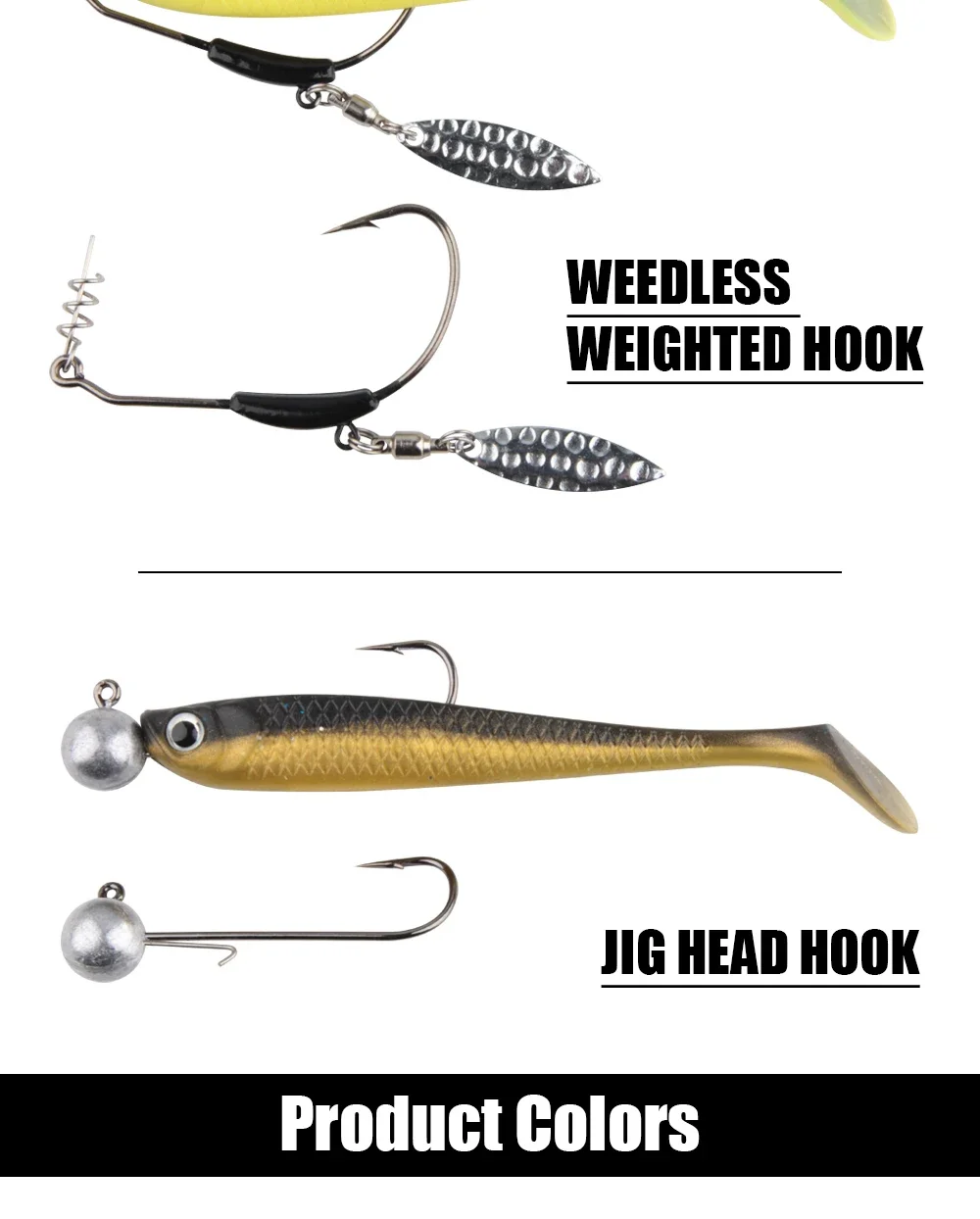 RoseWood 5,5 cm 8 cm 9,5 cm Paddel Schwanz Weiche Swimbait Angeln Köder Wobbler Shad Bass Gefälschte Fisch Für Forelle Walleye Crappie Jig Kopf – Detail 6