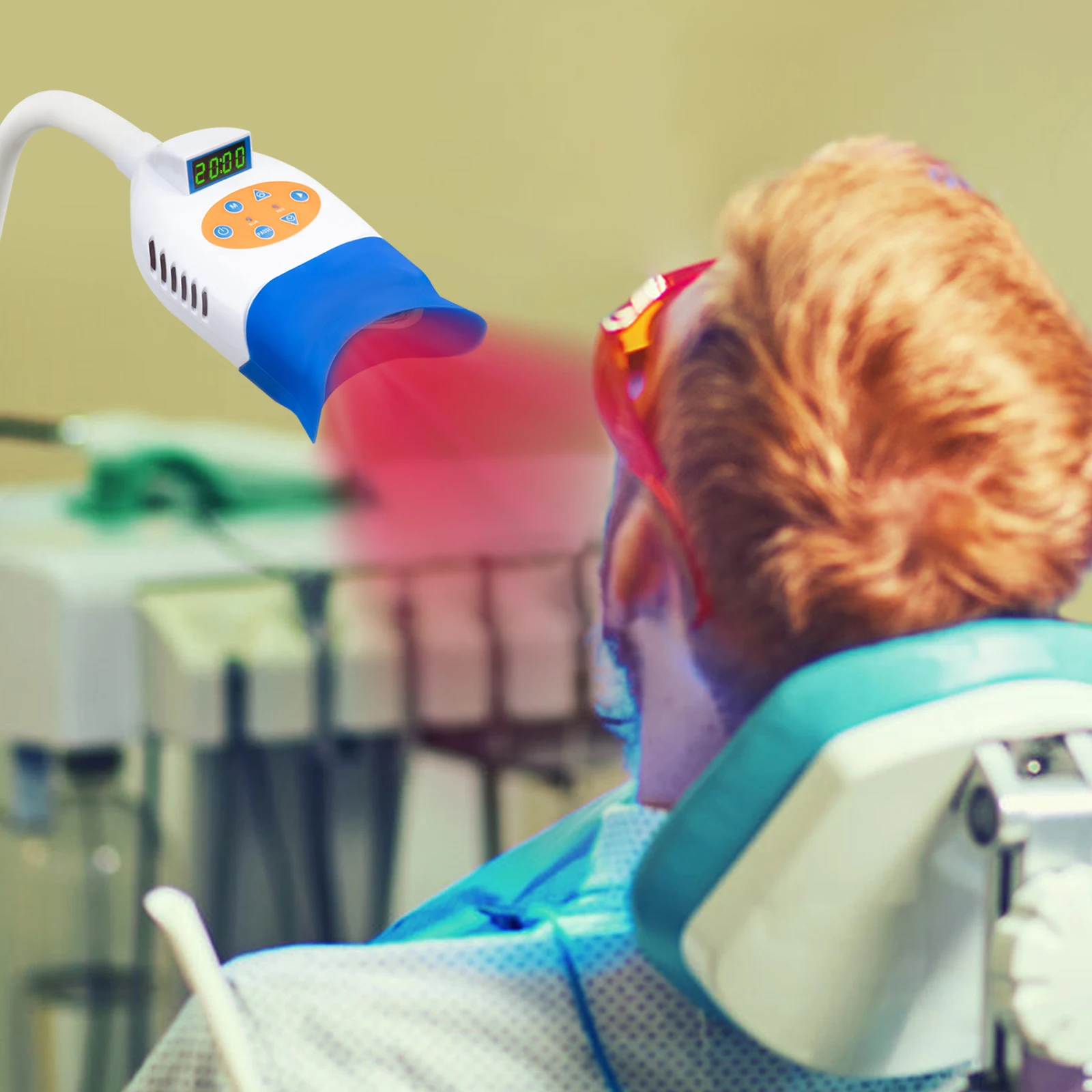Dental-LED-Zahnweißes Licht, professionelle Zahnweißlichtmaschine, LED-Licht, zwei Farben blau/rotes Licht für Zahnkliniken – Detail 4