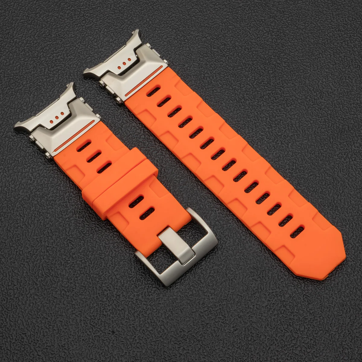 Luxury Men's Sport Silicone Band with Curved End Design