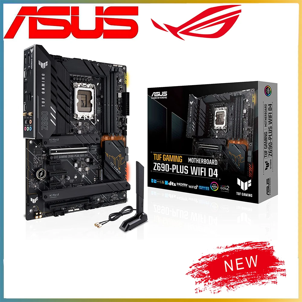 

NEW For Intel Z690 LGA 1700 CPU For ASUS TUF GAMING Z690-PLUS WIFI D4 DDR4 Motherboard Computer Socket LGA1700 Desktop Mainboard