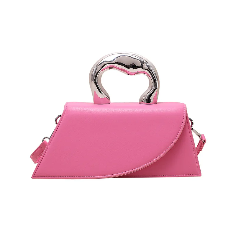 2023 Candy Color Girl Handbag Outdoor Travel Makeup Bag for Women Party Mini Pu Leather Small Body Bag Solid Zipper Work Purses