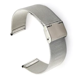 Elegant Milanese Stainless Steel Mesh Loop Band - Universal Replacement Bracelet - 8mm (Silver)