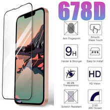 

678D Screen Protector Full Cover For iPhone 13 12 11 Pro MAX Mini X XS Max XR Tempered Glass For iPhone 7 8 Plus SE 2020 Glass