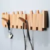 Wood Coat Racks Wall Mounted Keys Hats Organizer Entry Door Porch Hanging Coat Rack Piano Keys Shaped Clothes Hooks Home Decor 2