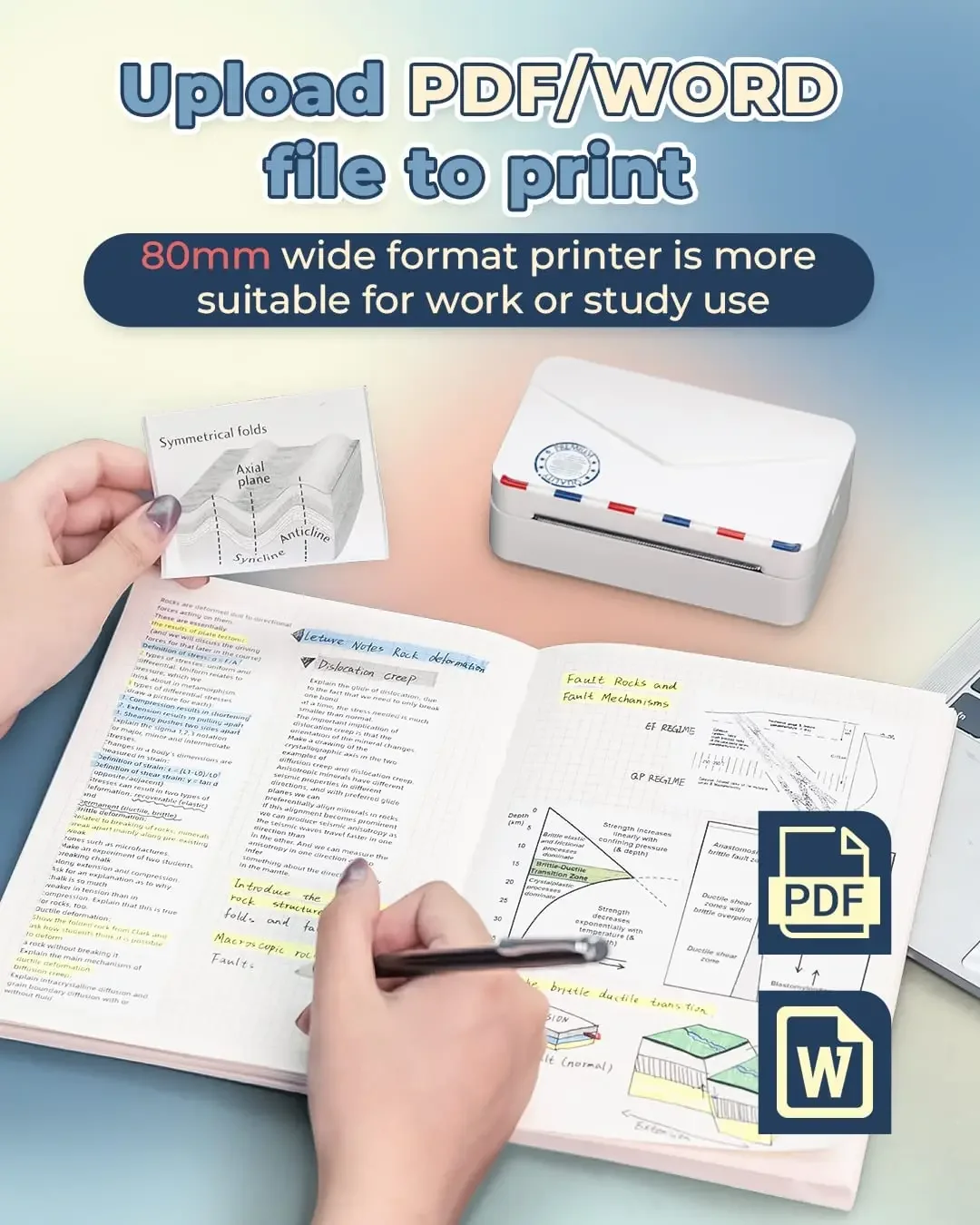 Phomemo-Mini impresora térmica portátil M03AS, impresora de bolsillo sin tinta, 300dpi, Compatible con tamaños de 15/53/80mm, papel para etiquetas