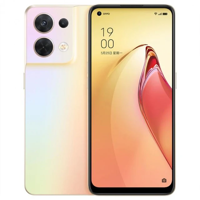Oryginalny telefon komórkowy OPPO RENO 8 5G 6.43 "ekran 90Hz Dimensity 1300 Octa Core Android 12 4500mAh szybkie ładowanie 80W Smartphone 3