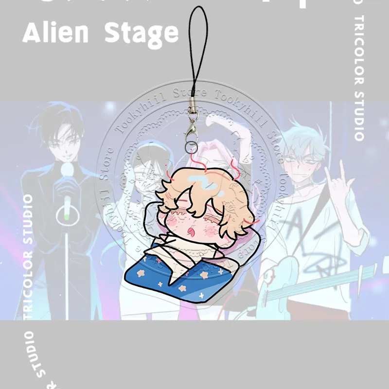 � Alien Bühne Telefon Link Kawaii Anime Cartoon Dekorieren Schlüsselbund Exquisite Student Schlüsselring Rucksack Tasche Anhänger Geburtstag Geschenk – Detail 6