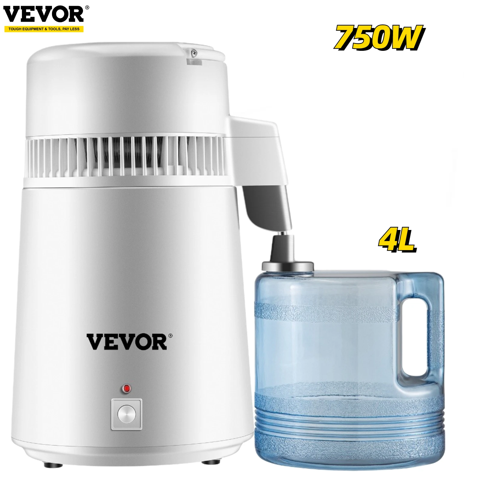 Lue’s House VEVOR Pure Water Distiller Stainless Steel 4L Dental