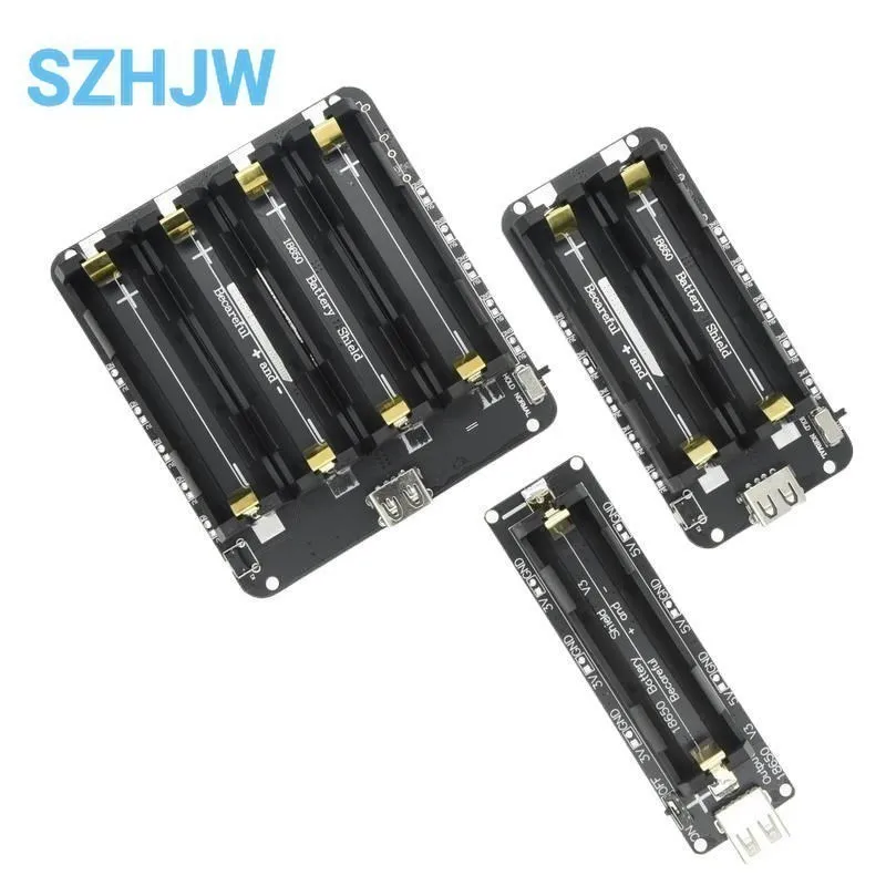 18650 Battery Charge Shield Board with Micro USB and Type-A USB Ports (0.5A)