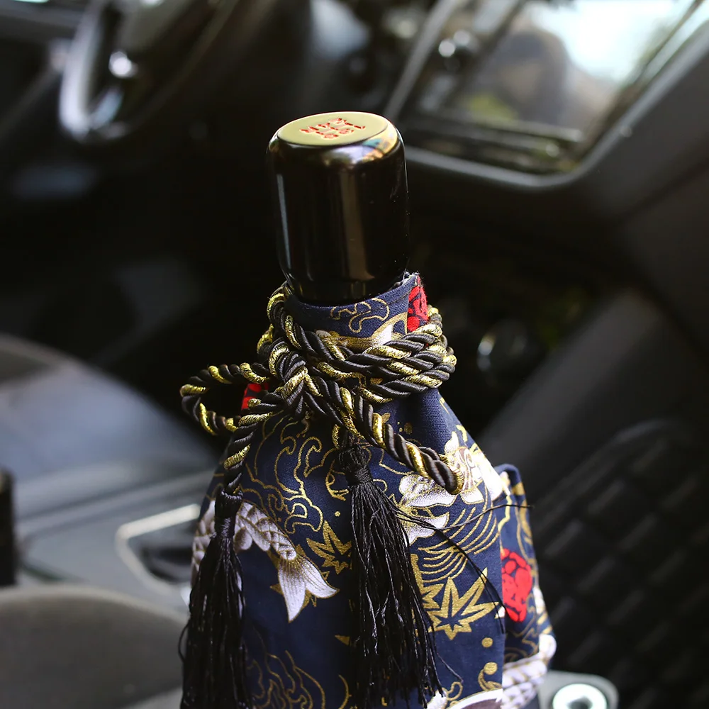 Jdm Japanese Style Universal Car Canvas Katana Gear Shift Lever Knob