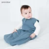 Baby Sleeping Blanket Newborn Swaddle Sleeveless Sleep Sack Summer Thin Premium Muslin Cotton Soft 2-Ways Zipper Easy Diaper Cha 2