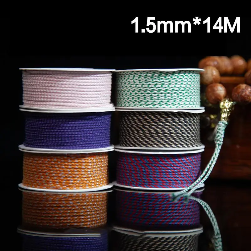 Cotton Cord Rope for Handmade Crafts and Jewelry Decor, 1.5mm Thick