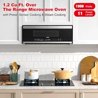 Galanz Low Profile Over The Range Microwave Hood Combination Steam & Sensor Cooking, 11 Power Levels, 1.2 Cu Ft, Stainless Steel 2