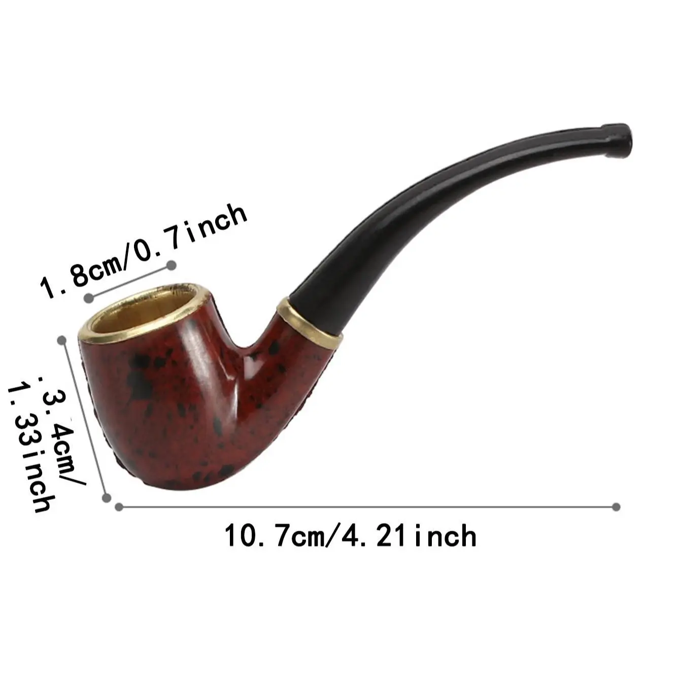 Smoking Pipe 1PC Mini Portable Boss Small Pipe Resin Bend Simple Novice Practice