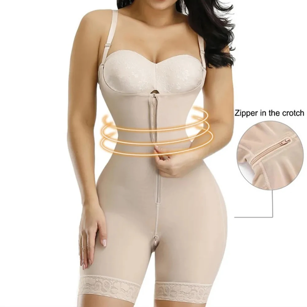 

Fajas Colombianas Detachable Straps Full Body Shaper Tummy Slimming Postpartum Stage 3 Girdle Push Up Butt Lifter Shapewear