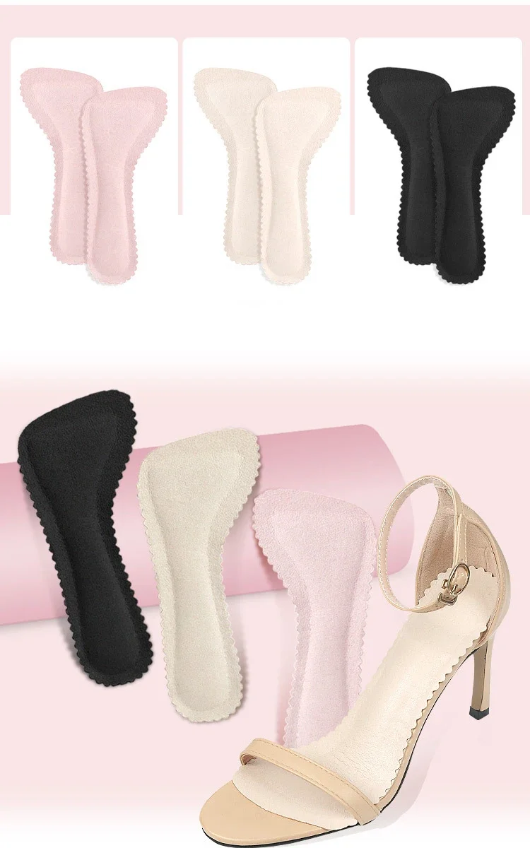 1 Paar/3 Paar/5 Paar Anti-Rutsch-Einlegesohlen für Damen mit hohen Absätzen, Sommer-Sandalen-Einlegesohlen, weiche und bequeme Einlegesohle, selbstklebende Sohle – Detail 4