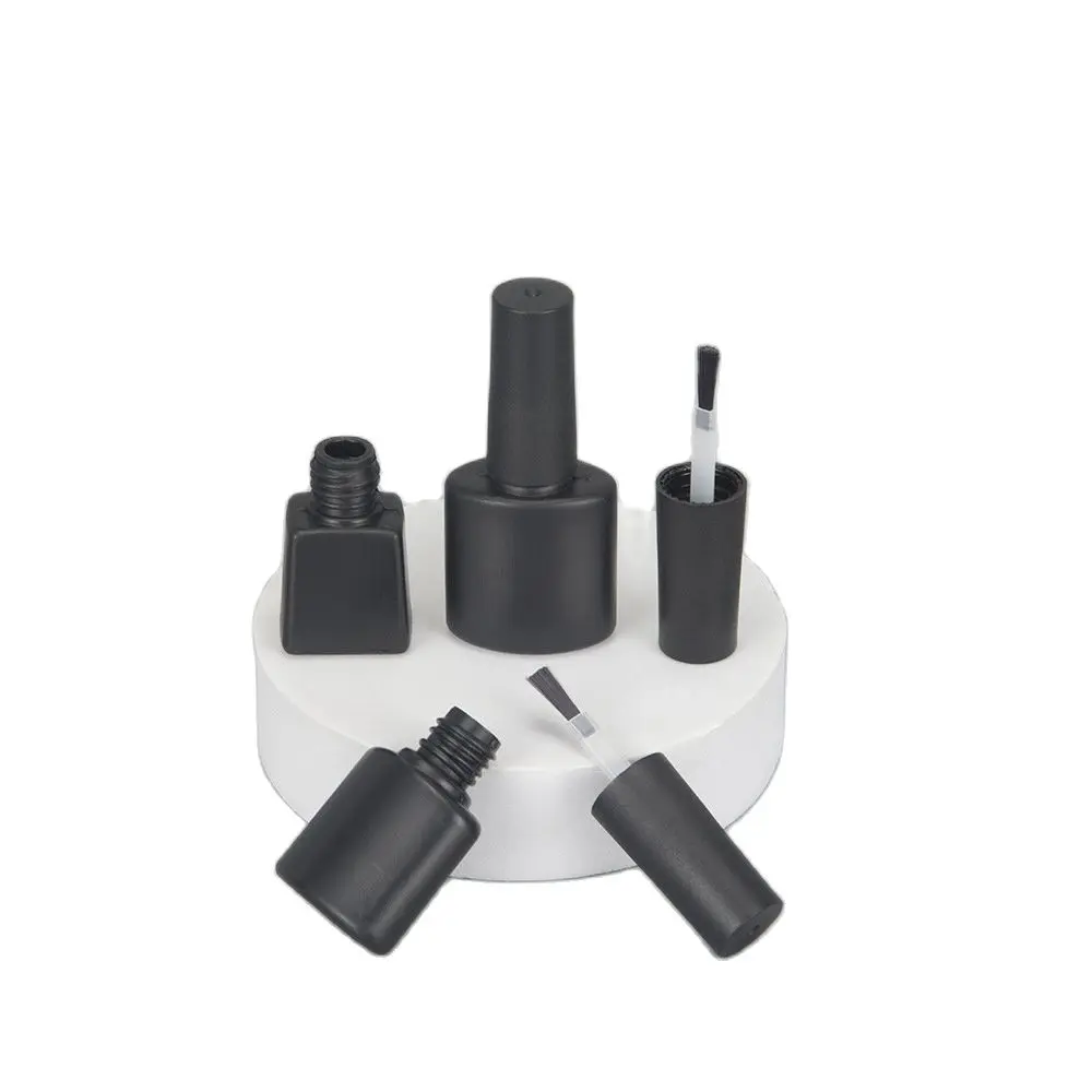 Nail Polish Bottle 50pcs 5ml 8ml 10ml Balck Empty Nail Gel Bottle with Brush Plastic Beauty Container Vial cosmetic bottle,makeup empty bottle,refillable nail bottle