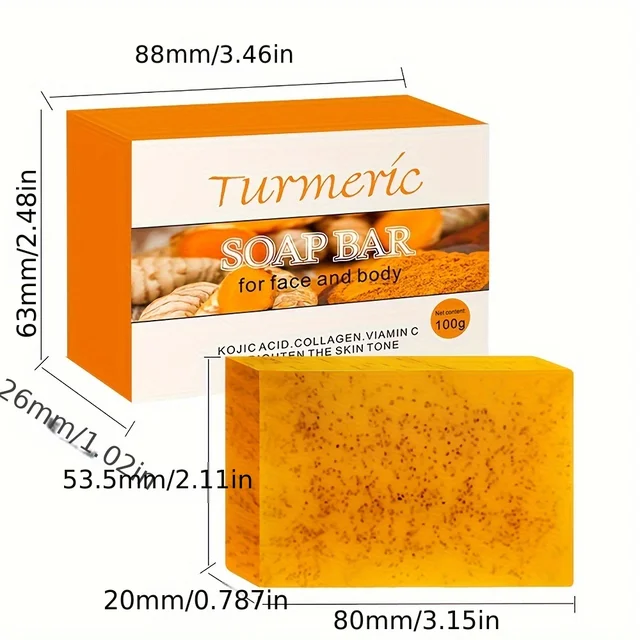Turmeric Lemon Kojic Acid Soap for Natural Skincare - Image 5