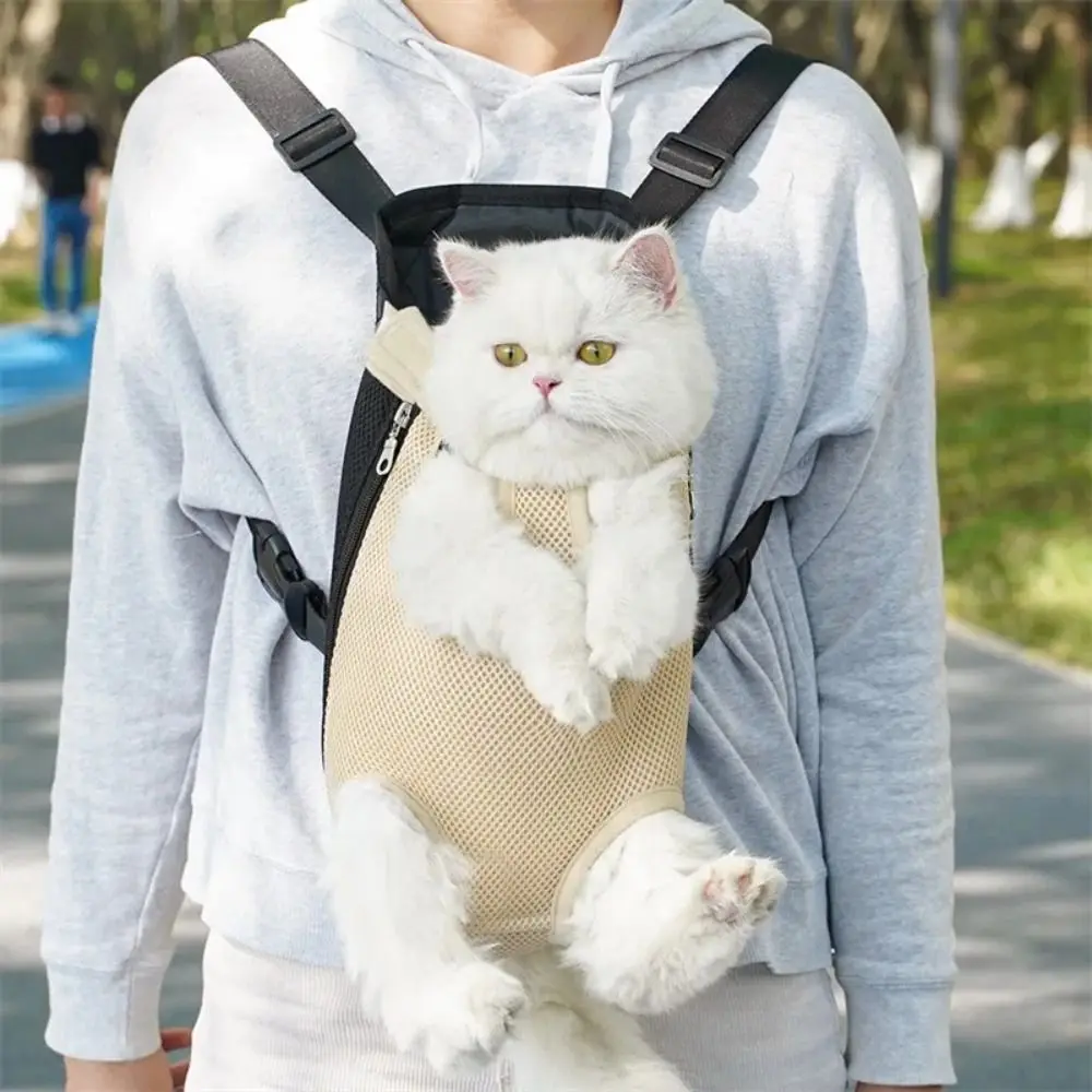 Adjustable Cat Carrier Bag Pet Double Shoulder Backpack Portable Breathable Bag Outdoor Travel Camping Hiking Cat Dog