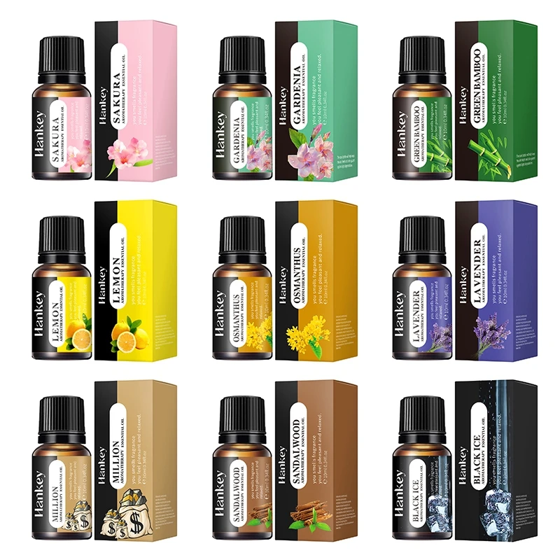Fragrance Essential Oil 10ML Pure Nature Oil for Aromatherapy Diffuser DIY Scented Candles Making Sandalwood Sakura Lemon fragrance oil,essential oil flavoring,organic essential oils