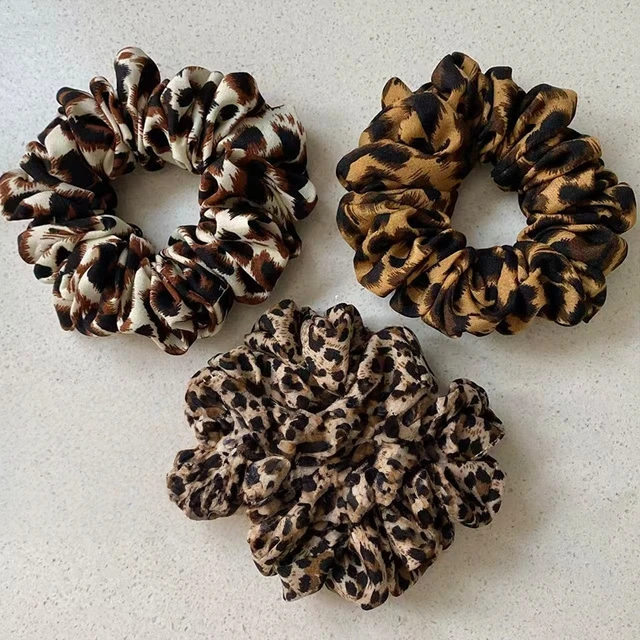 1/3pcs Leopard Print Hair Scrunchies Set, Dark and Light Leopard - Patterned Hair Ties, Stylish Hair Accessories for Women 1