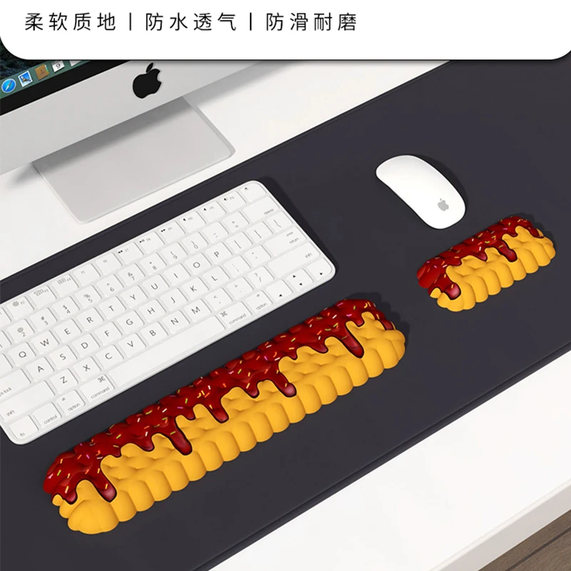 Ergonomic Keyboard Mouse Wrist Rest Office Typing Protection Relax Wrist Memory Foam Mouse Pad for Computer Laptop Wrist Rest
