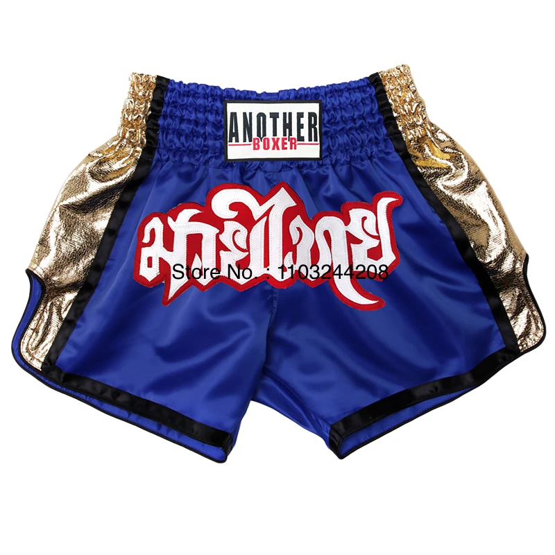 Men's Muay Thai Shorts Thai Boxing Shorts Women Child Embroidery Kickboxing Cage Fighting Training Pants Martial Arts MMA Gear