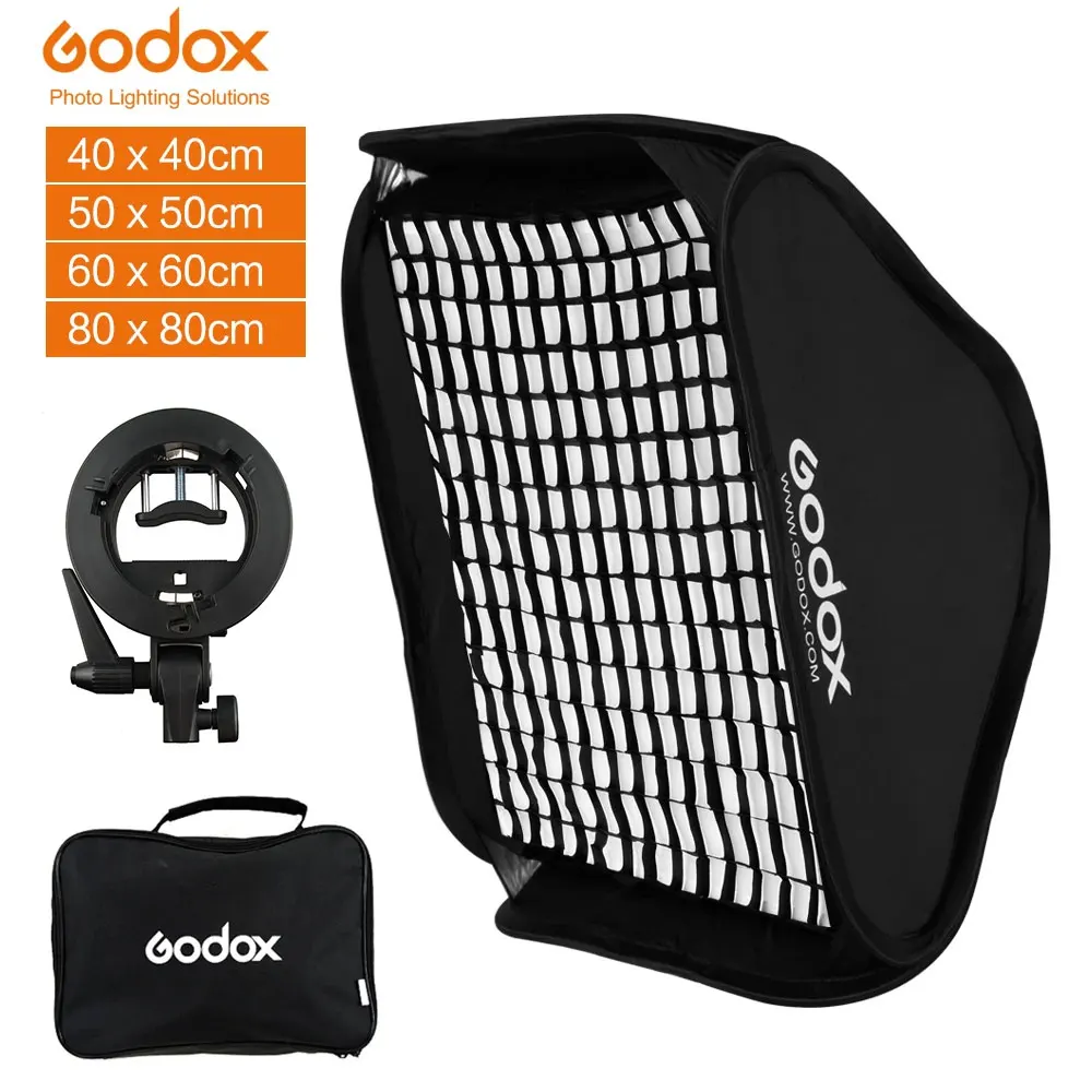 Godox40x4050x5060x6080x80cmSoftboxwithS1STypeBracket