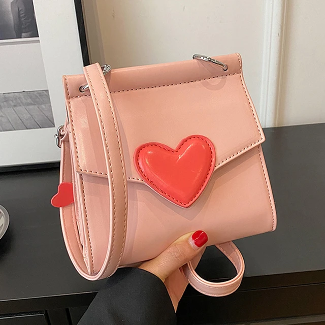 Fashion Women Small Square Shoulder Bags Love Small Totes Pink Party Clutch  Purse And Handbags Female Top Handle Messenger Bags - AliExpress
