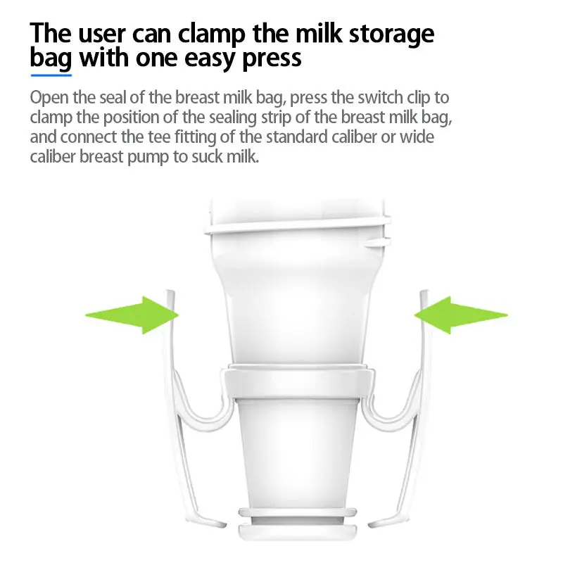 breast milk bag adapters breast pump accessories BPA free transfer clip milk storage bag transfer clip