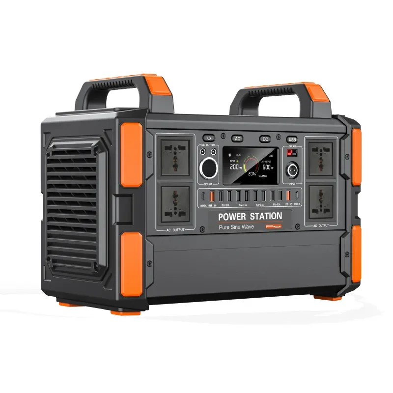 Central eléctrica portátil de 1200W, 1008Wh, generador solar LiFePO4 con MPPT, 60W PD, CA de onda sinusoidal pura para acampar al aire libre en el hogar