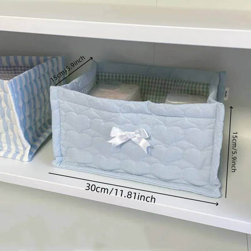 1PC Square Storage Basket Desktop Organizer Storage Basket Home Decoration Basket landry Wood basket Rattan tray Foldable box 5