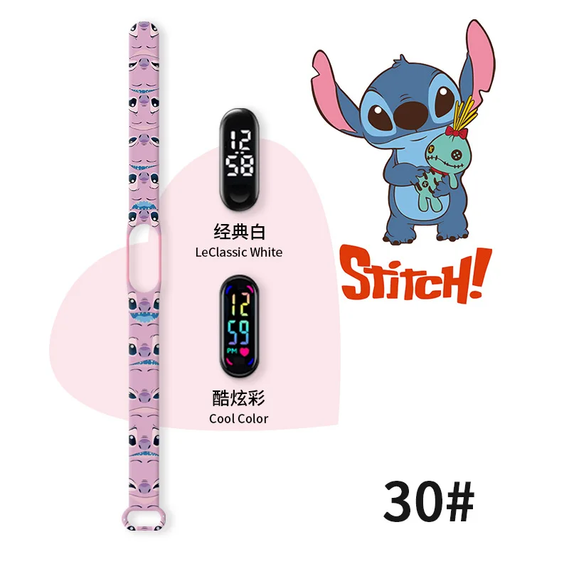 thumbnail image 1 of Disney Stitch reloj deportivo con correa de muñeca para niños, figuras de Anime, modelo de puntada de dibujos animados, reloj electrónico impreso, juguetes, regalos para niños, 1 of 5